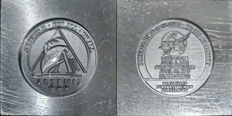 Artemis coin mold artwork