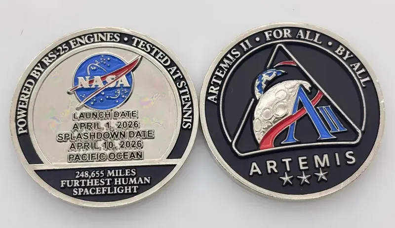 Artemis II Powered by Stennis coin proof