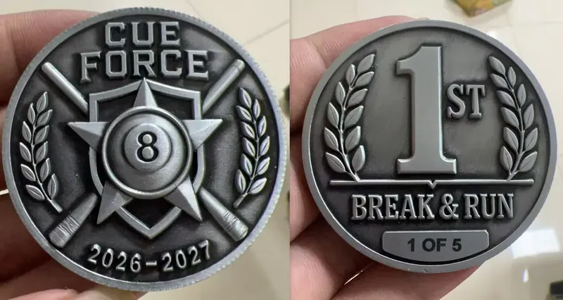 Cue Force front and back design presentation