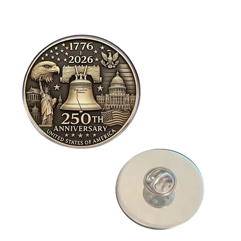 250th anniversary bronze enamel commemorative pin example