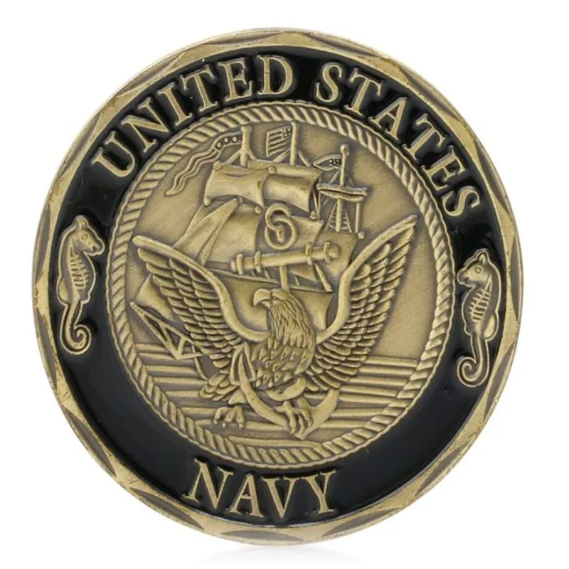 US Navy Crossing the Line Shellback bronze challenge coin