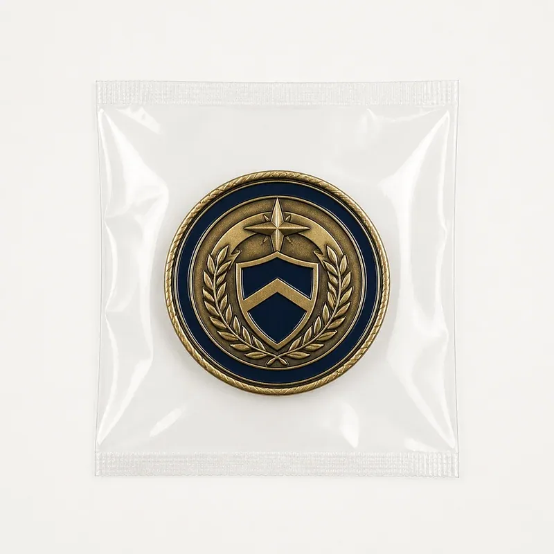 Coin sealed in a clear standard protective bag