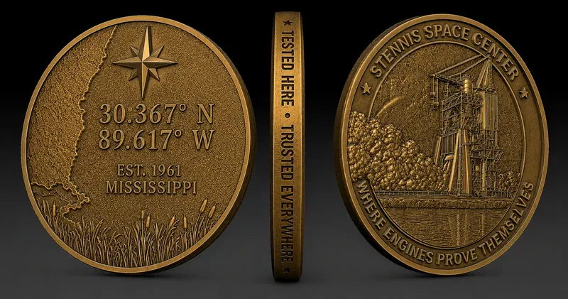Prove coin relief and edge artwork