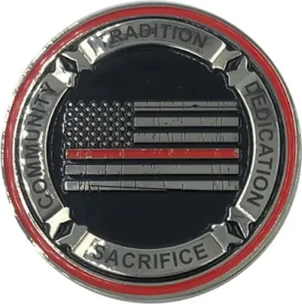 Core Values Thin Red Line Fire Fighter Commemorative Coin