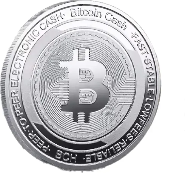 Silver Plated Bitcoin Coin Cash BCH Crypto Commemorative Cryptochips