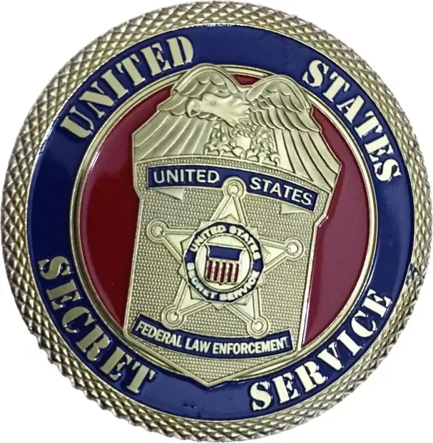 United States Secret Service Gold Plated Commemorative Coin