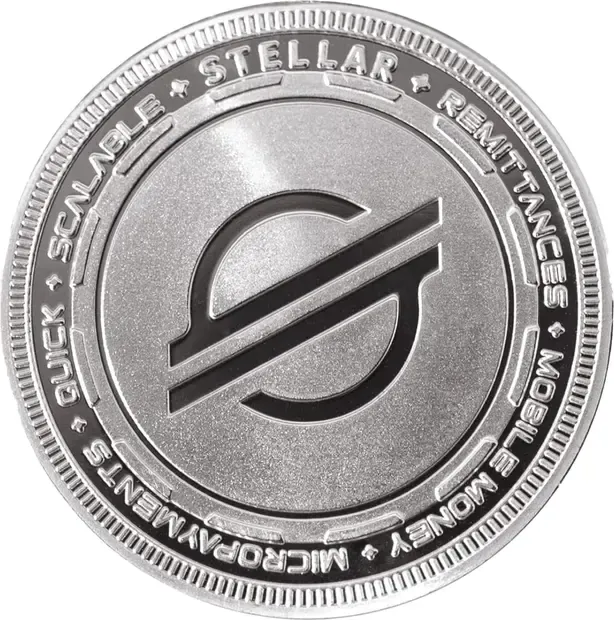 XLM Stellar Blockchain Crypto Silver Plated Souvenir Coin