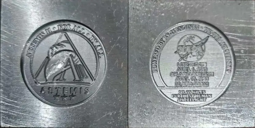 Artemis coin mold artwork