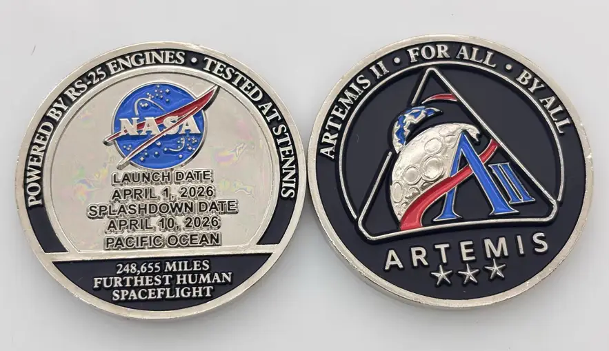Artemis II Powered by Stennis coin proof