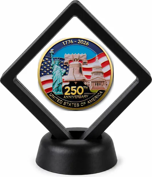 250th Anniversary Coin Display Stand with Coin of Choice