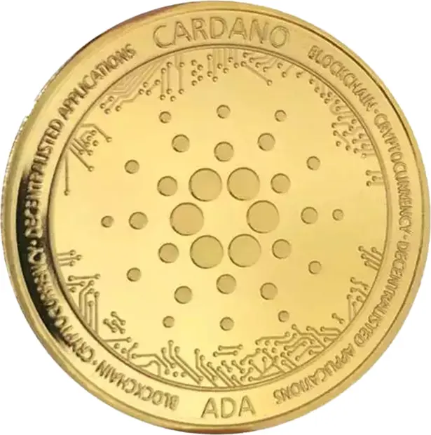 Cardano ADA Technology Blockchain Crypto Gold Plated Coin