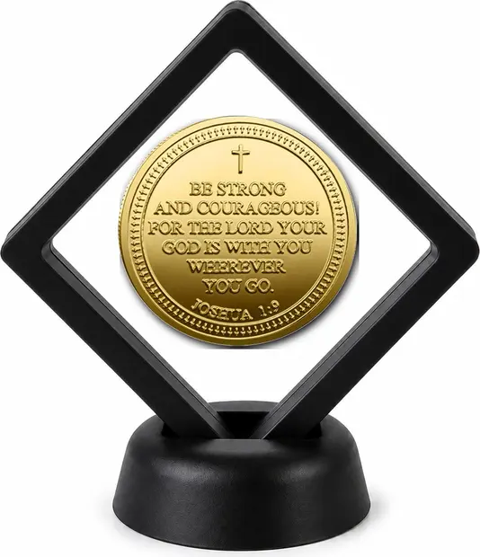 Christian Faith Coin Display Stand with Coin of Choice