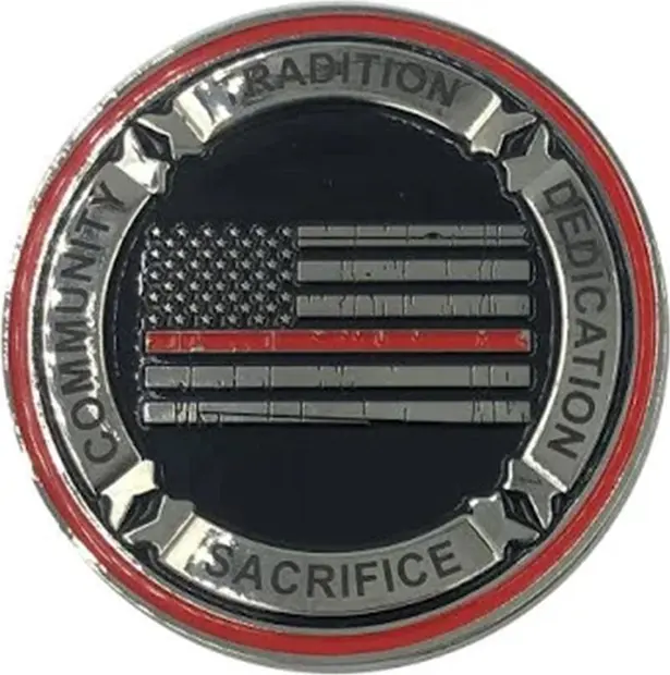 Core Values Thin Red Line Fire Fighter Commemorative Coin