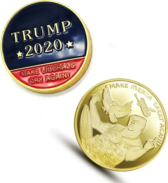 Donald Trump 2020 Merica Gold Commemorative MAGA Coins