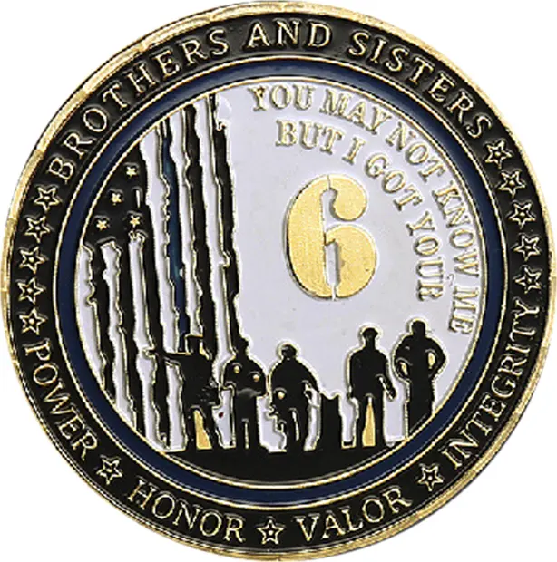 I Got Your 6 Police Gold Plated Challenge Coin