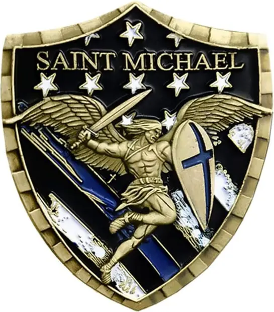 Police Officer Law Enforcement Saint Michael 3D Commemorative Thanksgiving Coin