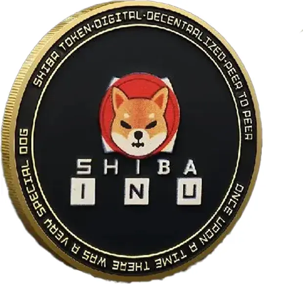 Shiba INU Dodgecoin Crypto Gold Plated Coin