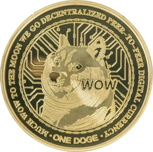 Shiba Inu Much WOW Dogecoin Commemorative Gold Coin