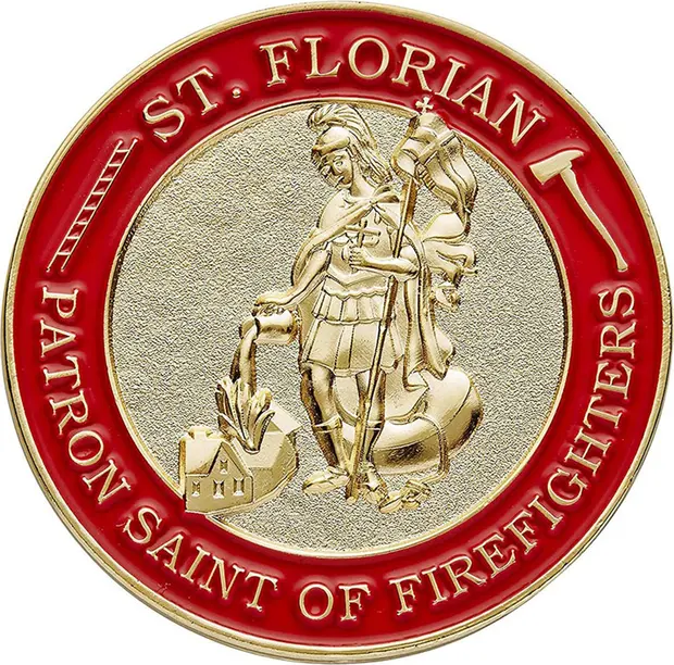 St. Florian The Patron Saint of Firefighters Prayer Coin