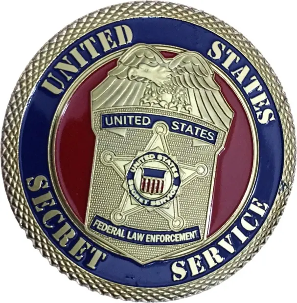 United States Secret Service Gold Plated Commemorative Coin