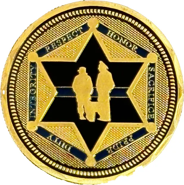 US Police Prayer Challenge Commemorative Gold Plated Coin