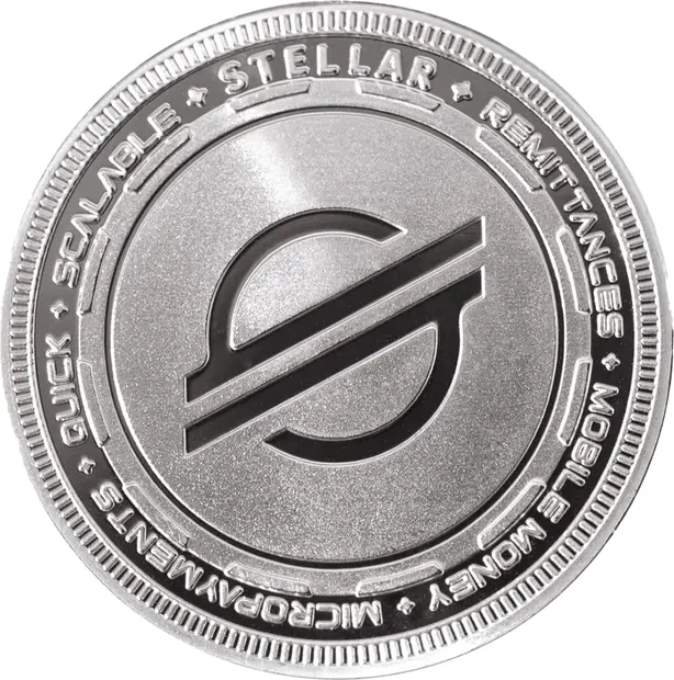 XLM Stellar Blockchain Crypto Silver Plated Souvenir Coin
